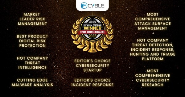 Cyble recognized with 9 wins at the prestigious 11th Annual Global InfoSec Awards at #RSAConference2023