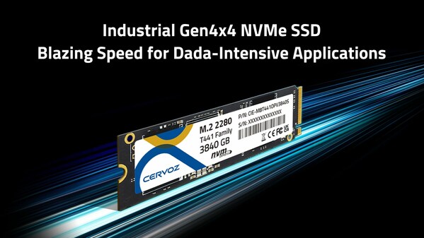 Cervoz Technology introduces its new industrial-grade T441 NVMe PCIe Gen 4x4 SSDs, boasting exceptional performance. Deliberately designed to address the growing automation trend in the industry, the T441 is the perfect choice for companies seeking cutting-edge technology in high-quality storage solutions. Cervoz Technology introduces its new industrial-grade T441 NVMe PCIe Gen 4x4 SSDs, boasting exceptional performance. Deliberately designed to address the growing automation trend in the industry, the T441 is the perfect choice for companies seeking cutting-edge technology in high-quality storage solutions.