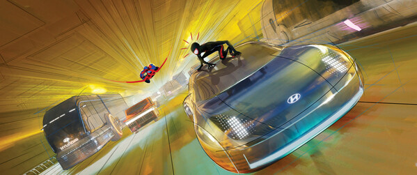 Hyundai X Spider-verse_Movie shot_Flying Prophecy