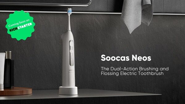 Soocas Neos | The Dual-action Brushing and Flossing Electric Toothbrush