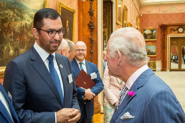 HRH King Charles III receives H.E. Dr Sultan Al Jaber, Cop28 President-Designate and the UAE's Special Envoy for Climate Change HRH King Charles III receives H.E. Dr Sultan Al Jaber, Cop28 President-Designate and the UAE's Special Envoy for Climate Change