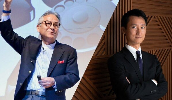 MIT Professor Hiroshi Ishii(Left) and Emotional Link LLC CEO, Naoto Sato(Right)