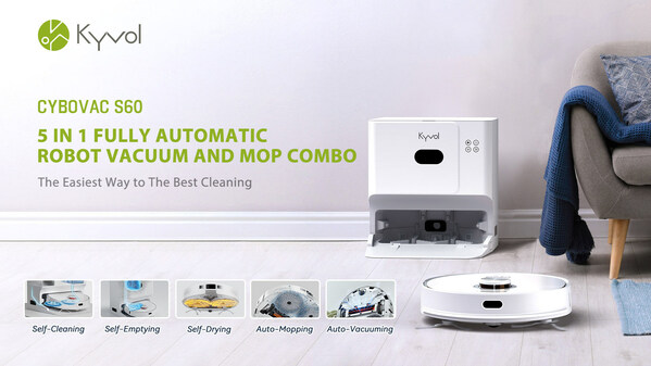 Kyvol Cybovac S60 Fully Automatic Intelligent 5-in-1 Robot Vacuum and Mop