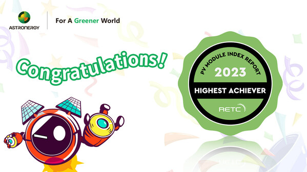RETC Highest Achiever mark awarded to Astronergy. RETC Highest Achiever mark awarded to Astronergy.