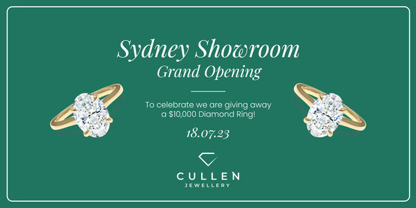 The grand opening of Cullen Jewellery's new Sydney showroom. To celebrate, we are giving away a $10,000 lab grown diamond ring.