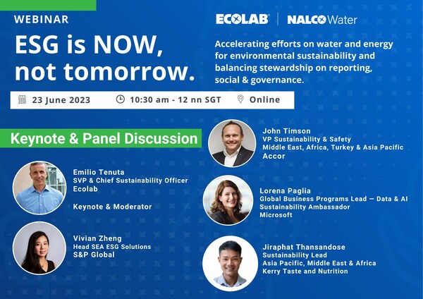 ECOLAB ESG EVENT DRIVES ENVIRONMENTAL STEWARDSHIP AND COLLABORATIVE SOLUTIONS IN SOUTHEAST ASIA ECOLAB ESG EVENT DRIVES ENVIRONMENTAL STEWARDSHIP AND COLLABORATIVE SOLUTIONS IN SOUTHEAST ASIA