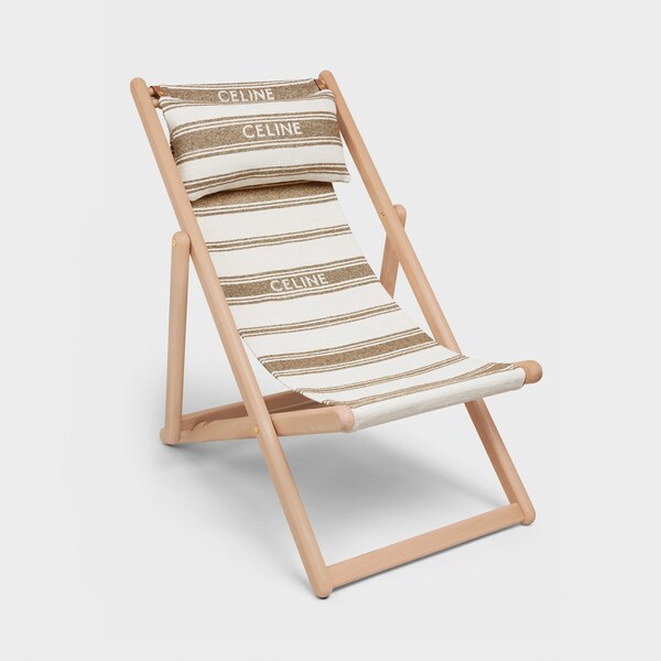 The pop-up store features a special showcase of Maison CELINE pieces, including deck chairs, hammocks, and beach racket sets, all adorned with the signature CELINE logo, and will convey the house's aesthetic philosophy of delivering exquisite elegance and refined taste