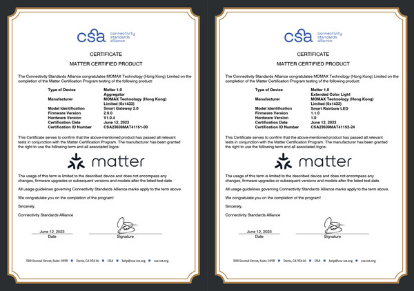 MOMAX Smart Becomes the First Hong Kong Brand to Launch Matter Innovative Technology Product Series MOMAX Smart Becomes the First Hong Kong Brand to Launch Matter Innovative Technology Product Series