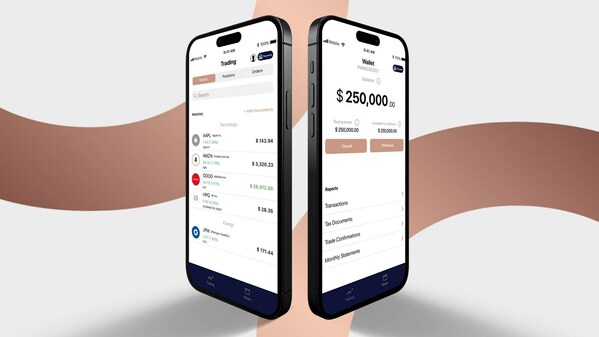 P3’s slick and sophisticated investment app interface P3’s slick and sophisticated investment app interface
