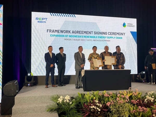 REPT BATTERO and VENA ENERGY have officially signed a framework agreement