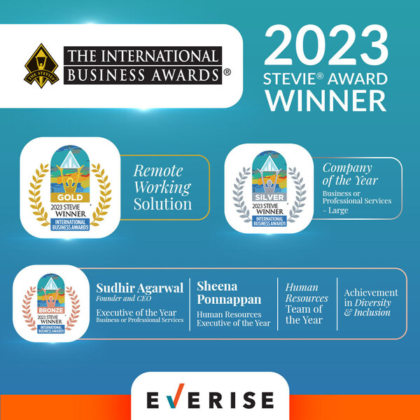 Everise wins the Gold Stevie Award 2023 for Remote Working Solution, amongst several awards recognizing its people, leadership and culture. Everise wins the Gold Stevie Award 2023 for Remote Working Solution, amongst several awards recognizing its people, leadership and culture.