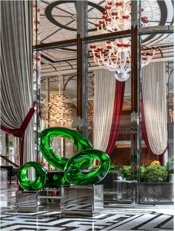 “Relationship” by Latchezar Boyadjiev is among the elegant artworks on display at Raffles Lobby.