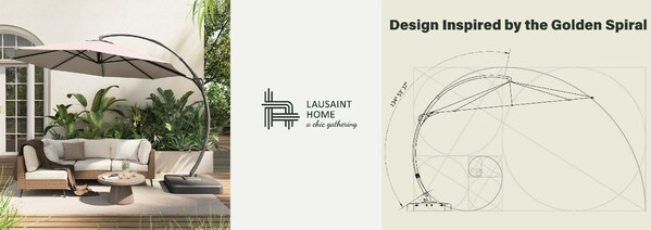 Lausaint Home Vibrant Chic Cantilever Umbrella Lausaint Home Vibrant Chic Cantilever Umbrella
