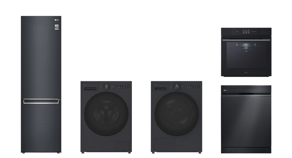 LG home appliances offering top-rated energy efficiency (from left, LG bottom freezer refrigerator, washing machine, tumble dryer, InstaView™ Oven and dishwasher.) Product images are simulated, color or model may differ from the actual product. LG home appliances offering top-rated energy efficiency (from left, LG bottom freezer refrigerator, washing machine, tumble dryer, InstaView™ Oven and dishwasher.) Product images are simulated, color or model may differ from the actual product.