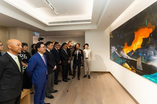 Guests receive a guided tour Tuesday of Sands China's art exhibition, ‘Behind the Forms: Aesthetics of Contemporary Art – Trio Exhibition by Lei Ieng Wai, Leong Chi Mou and Lai Sio Kit,’ by the exhibition’s artists. The free-admission exhibition is open for public viewing 11 a.m.-7 p.m. daily, Aug. 9-Oct. 15 at Sands Gallery, on the 6th floor of The Grand Suites at Four Seasons. Guests receive a guided tour Tuesday of Sands China's art exhibition, ‘Behind the Forms: Aesthetics of Contemporary Art – Trio Exhibition by Lei Ieng Wai, Leong Chi Mou and Lai Sio Kit,’ by the exhibition’s artists. The free-admission exhibition is open for public viewing 11 a.m.-7 p.m. daily, Aug. 9-Oct. 15 at Sands Gallery, on the 6th floor of The Grand Suites at Four Seasons.