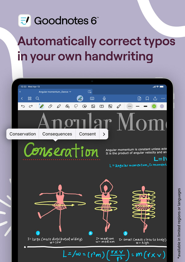 Automatically correct typos in your own handwriting