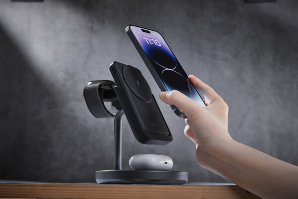 ADAM elements unveiled the Mag 5 charging station, a 5-in-1 powerhouse that meets all Apple charging needs via five functionalities. Designed for users who often find their power banks drained, the Mag 5 allows simultaneous charging of iPhones or AirPods while also charging the power bank. The removable Apple Watch charging module allows users to plug in another USB-C adapter.