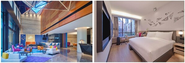 L-R: Lobby and XYZ Bar, Urban King Bedroom L-R: Lobby and XYZ Bar, Urban King Bedroom