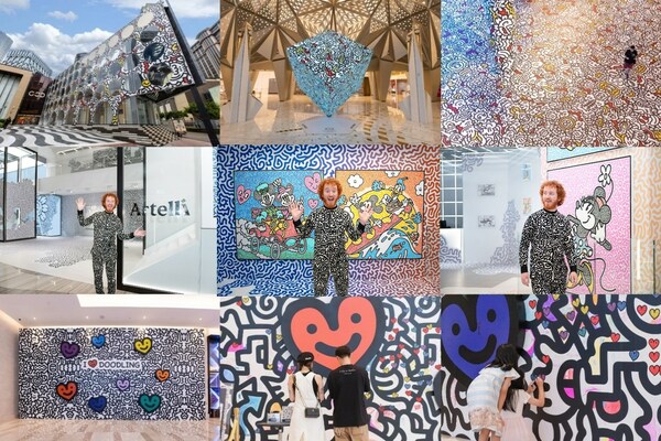 From top: Large-scale art installations created by Mr Doodle on display around City of Dreams, Macau; Mr Doodle’s original exhibition on display at Artelli, the pioneering multi-dimensional premium art space, featuring 24 collectible artworks; Large-scale interactive art installation – ‘Doodle Love Wall’ From top: Large-scale art installations created by Mr Doodle on display around City of Dreams, Macau; Mr Doodle’s original exhibition on display at Artelli, the pioneering multi-dimensional premium art space, featuring 24 collectible artworks; Large-scale interactive art installation – ‘Doodle Love Wall’