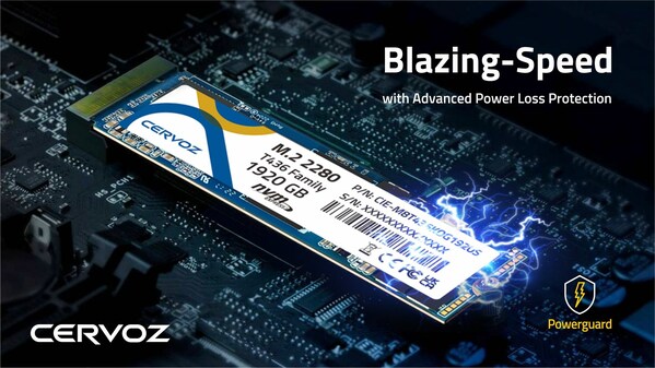 Cervoz pushes the boundaries of SSD performance and reliability with the introduction of the T436 NVMe PCIe Gen3x4 SSDs, epitomizing high-speed operations combined with comprehensive Power Loss Protection technology. Cervoz pushes the boundaries of SSD performance and reliability with the introduction of the T436 NVMe PCIe Gen3x4 SSDs, epitomizing high-speed operations combined with comprehensive Power Loss Protection technology.