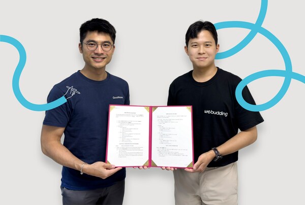 Steven Chan (left) CEO of Goodnotes and Donghwan Shin (right) CEO of WeBudding Steven Chan (left) CEO of Goodnotes and Donghwan Shin (right) CEO of WeBudding