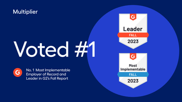 Multiplier voted #1 Most Implemented Employer of Record and Leader in G2's Fall Report Multiplier voted #1 Most Implemented Employer of Record and Leader in G2's Fall Report