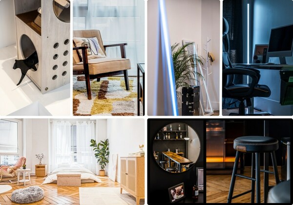 Six Living Spaces in The Showroom