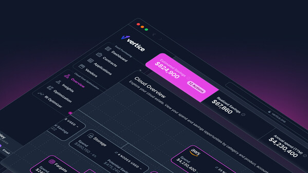 Vertice's Cloud Cost Optimization platform, which cuts cloud spend by up to 25%. Vertice's Cloud Cost Optimization platform, which cuts cloud spend by up to 25%.