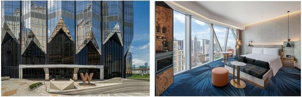 From left to right: Porte Cohere and Spectacular King Room with Cotai View
