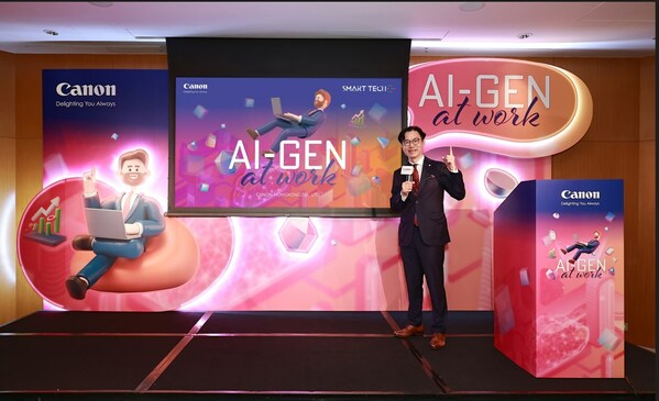 2. Mr. Philip Chan, Senior Director and General Manager of Business Imaging Solution & Production Printing Group, Canon Hong Kong shared how would the young generation creates an ideal team in a smart workplace by cleverly integrating advanced AI technology in the future. 2. Mr. Philip Chan, Senior Director and General Manager of Business Imaging Solution & Production Printing Group, Canon Hong Kong shared how would the young generation creates an ideal team in a smart workplace by cleverly integrating advanced AI technology in the future.