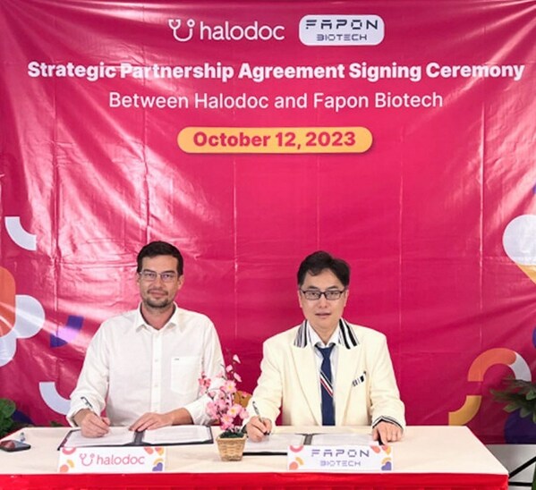 Jonathan Sudharta, CEO & Co-Founder Halodoc and Jielun ZHU, the Chief Financial Officer and Chief Investment Officer of Fapon Jonathan Sudharta, CEO & Co-Founder Halodoc and Jielun ZHU, the Chief Financial Officer and Chief Investment Officer of Fapon