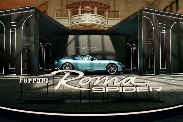 Ferrari Roma Spider showcased at East Square in Galaxy Macau