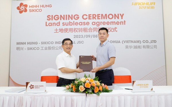 The signing ceremony of the land sublease contract between HAOHUA (VIETNAM) CO.,LTD and Minh Hung Sikico Industrial Park was successfully held on September 8, 2023. The signing ceremony of the land sublease contract between HAOHUA (VIETNAM) CO.,LTD and Minh Hung Sikico Industrial Park was successfully held on September 8, 2023.