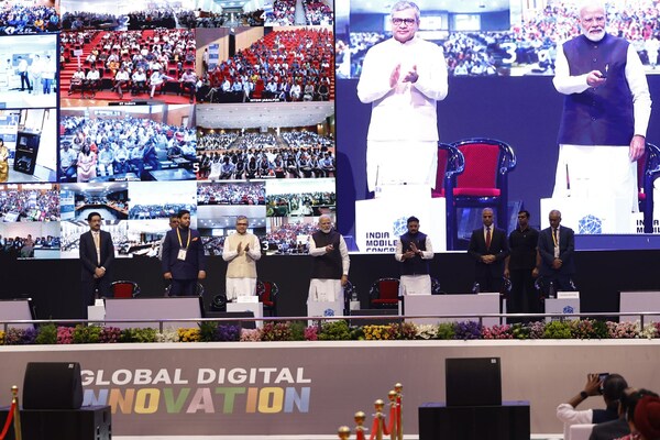 Hon'ble Prime Minister of India Narendra Modi Inaugurates India Mobile Congress 2023 in New Delhi, India Hon'ble Prime Minister of India Narendra Modi Inaugurates India Mobile Congress 2023 in New Delhi, India