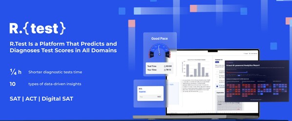 Riiid, an AI-powered education solution provider, offers a range of digital education services, including R.test, a platform designed to help prepare for SAT/ACT tests.