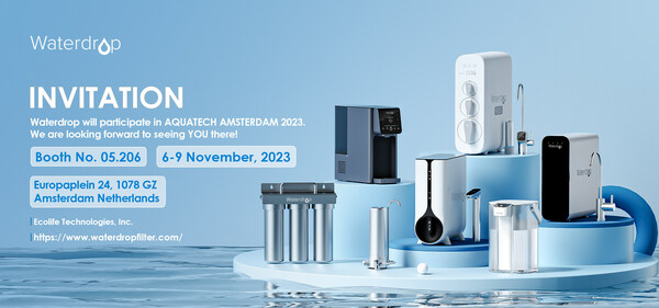 Waterdrop's presence at Aquatech Amsterdam will be highlighted by an extensive display of more than 70 exhibits featuring products such as RO machines, single-stage and multi-stage units, countertop and under sink solutions, as well as whole-house outdoor products, including their star products. Waterdrop's presence at Aquatech Amsterdam will be highlighted by an extensive display of more than 70 exhibits featuring products such as RO machines, single-stage and multi-stage units, countertop and under sink solutions, as well as whole-house outdoor products, including their star products.
