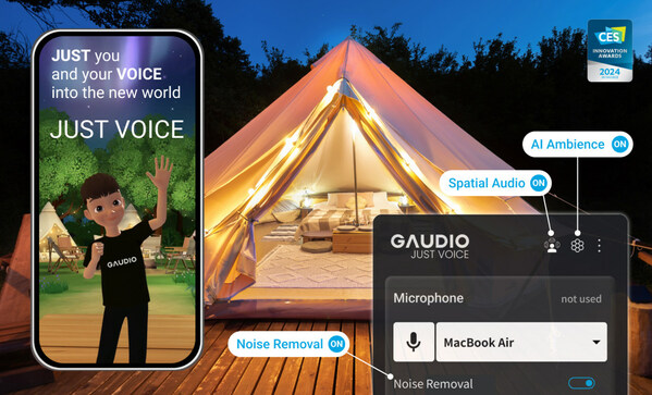 Gaudio Lab's award-winning 'Just Voice' employs AI sound separation to eliminate noise and background sounds in real-time.