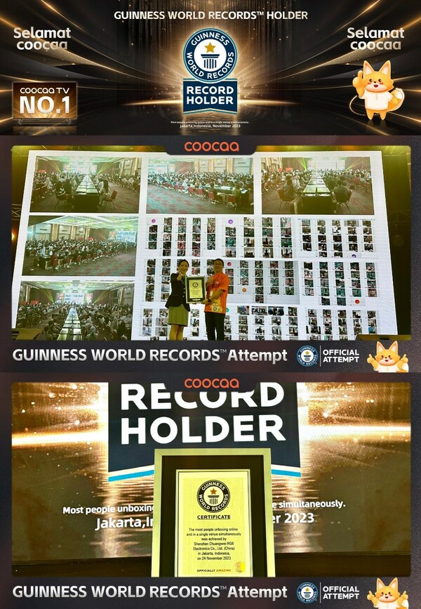 Indonesia NO.1 coocaa TV Successfully challenged the Guinness World Records Indonesia NO.1 coocaa TV Successfully challenged the Guinness World Records
