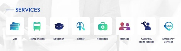 The services section on the official English website of the Luohu District Government. The services section on the official English website of the Luohu District Government.