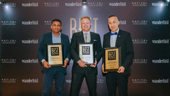 From left to right: Prakash Ganesan – GM of Radisson Resort Phan Thiet, Andre de Jong – Area Senior Vice President, South-East Asia Pacific, Nikholas Bauer – GM of Radisson Blu Resort Phu Quoc