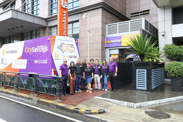 CHAMPIONING FINANCIAL INCLUSION: CitySavings officials led by Chair Ana Aboitiz-Delgado (2nd from left) at the inauguration of the thrift bank’s Bank-on-Wheels (BOW) in collaboration with its parent company, UnionBank. Joining her (from left to right) CitySavings President Manuel Santiago, Jr., Chief Executive Officer Lorenzo Ocampo, External Relations Head Atty. Roel Eric Garcia, Marketing Head Paula Katerina Joson, Salary Loans Business Head Julian Aboitiz, Head of Operations Joebart Dator, Treasurer Raquel Palang, and Legal Head, Corporate Secretary, and Data Protection Officer Atty. Ernesto Herrera, III.