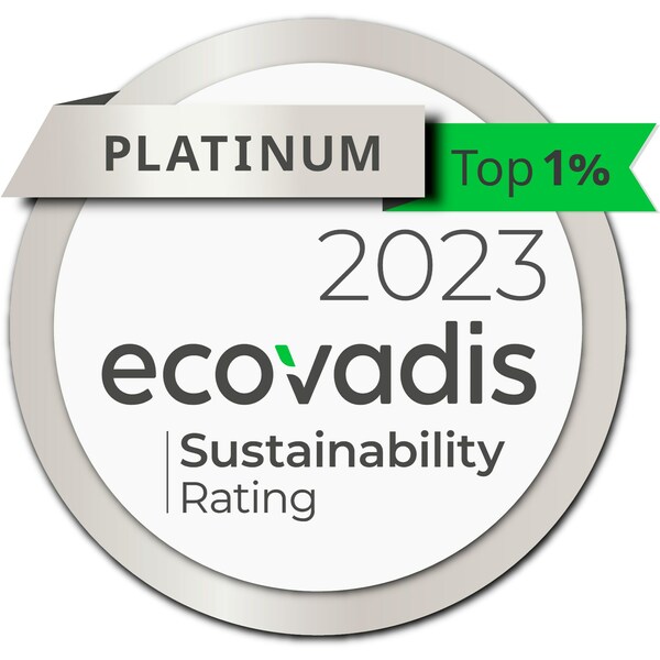 EcoVadis Sustainability Rating - Platinum Medal EcoVadis Sustainability Rating - Platinum Medal