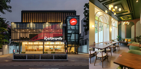 (Left: Ristorante at Jl. Jend. Gatot Subroto, Jakarta; Right: Ristorante at Jl. Raya Darmo, Surabaya) Introducing Ristorante by Pizza Hut Indonesia: Elevate dining with premium offerings. From the tantalizing Bifuteki Steak to the heavenly Quattro Formaggi Pizza, savor a refined culinary journey at our 21 selected locations. (Left: Ristorante at Jl. Jend. Gatot Subroto, Jakarta; Right: Ristorante at Jl. Raya Darmo, Surabaya) Introducing Ristorante by Pizza Hut Indonesia: Elevate dining with premium offerings. From the tantalizing Bifuteki Steak to the heavenly Quattro Formaggi Pizza, savor a refined culinary journey at our 21 selected locations.