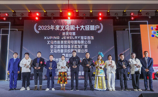 2023 Yiwugo’s Top 10 Operator and the CEO Jianjun Wang.