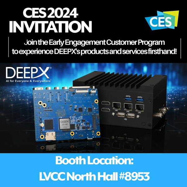 DEEPX's DX-M1 Chip Recognized at CES 2024 as Leading AI of Things Solution DEEPX's DX-M1 Chip Recognized at CES 2024 as Leading AI of Things Solution