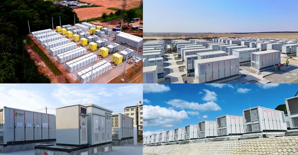 1. The largest battery energy storage project in Brazil; 2. The liquid-cooling energy storage project in China awarded as “Energy Transition Changemaker” by COP28 3. 100MW/200MWh liquid-cooling energy storage project in Ningxia, China 4. 200MW/400MWh energy storage power plant in Guizhou, China (From top to bottom, left to right) 1. The largest battery energy storage project in Brazil; 2. The liquid-cooling energy storage project in China awarded as “Energy Transition Changemaker” by COP28 3. 100MW/200MWh liquid-cooling energy storage project in Ningxia, China 4. 200MW/400MWh energy storage power plant in Guizhou, China (From top to bottom, left to right)