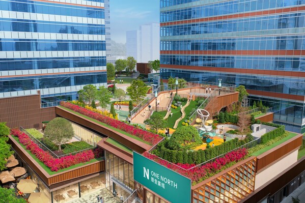 One North, a Grade-A office-cum-retail development in Yuen Long, embodies health and wellbeing as its key elements.