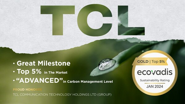 TCL Received Gold Ratings from Ecovadis TCL Received Gold Ratings from Ecovadis