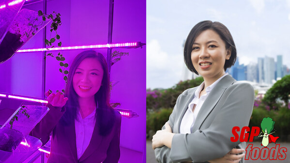 From left: Using IoT technology, SGP Foods' VertiStacks vertical farming solution helps farmers save on water, fertiliser, labour, and land. Pek Yun Ning, Chairman, CEO, and Founder of SGP Foods. From left: Using IoT technology, SGP Foods' VertiStacks vertical farming solution helps farmers save on water, fertiliser, labour, and land. Pek Yun Ning, Chairman, CEO, and Founder of SGP Foods.