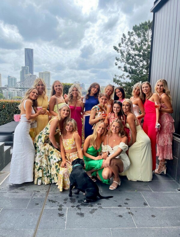 Happy High Street Runway girls with formal rental outfits